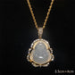 Classic Religious Emerald Green Imitation Jade Jesus Statue Pendant Necklace Men Women Christian Prayer Amulet Jewelry