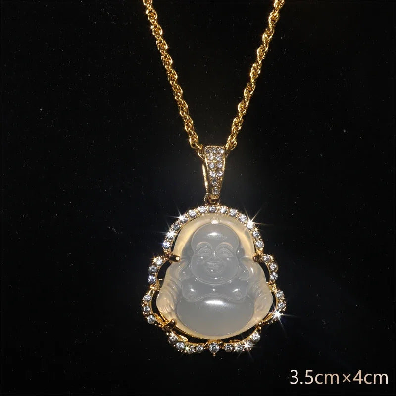 Classic Religious Emerald Green Imitation Jade Jesus Statue Pendant Necklace Men Women Christian Prayer Amulet Jewelry