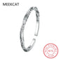 925 Sterling Silver Geometry Totems Open Bracelets Bangles For Women Luxury Designer Jewelry Gift Female Free Shipping