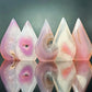 1pc Pink Agate Water Drop Ornament, Unique Natural Crystal Home Decor Gift for Collectors & Beginners