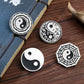 Swastika Yin Yang Tai Chi Bagua Brooch Religious Buddhist Zinc Alloy Yoga Amulet Clothing Backpack Hat Accessories Gift