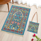 2pcs set Muslims Prayer Rugs With Bag Polyester Portable Blanket Islamic Mat with Tassels Travel Blanket Prayer Mat