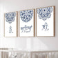 Jee Aayan Nu Poster Print Sikhi I Welcome in Punjabi Blue Mandala Wall Stickers Paintings Modern Home Living Room Decor