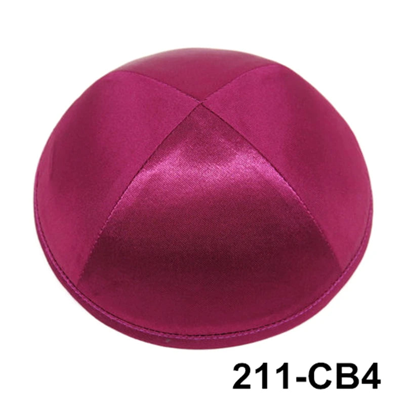 GIU 19cm Satin Jewish Hats Caps Skullies Beanies Kippot Yarmulke Kippah Dome Kipa For Wedding And Events