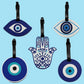 Fatima creative hand eye pattern luggage tag, airport check-in luggage tag, travel accessory to avoid loss.-zmt