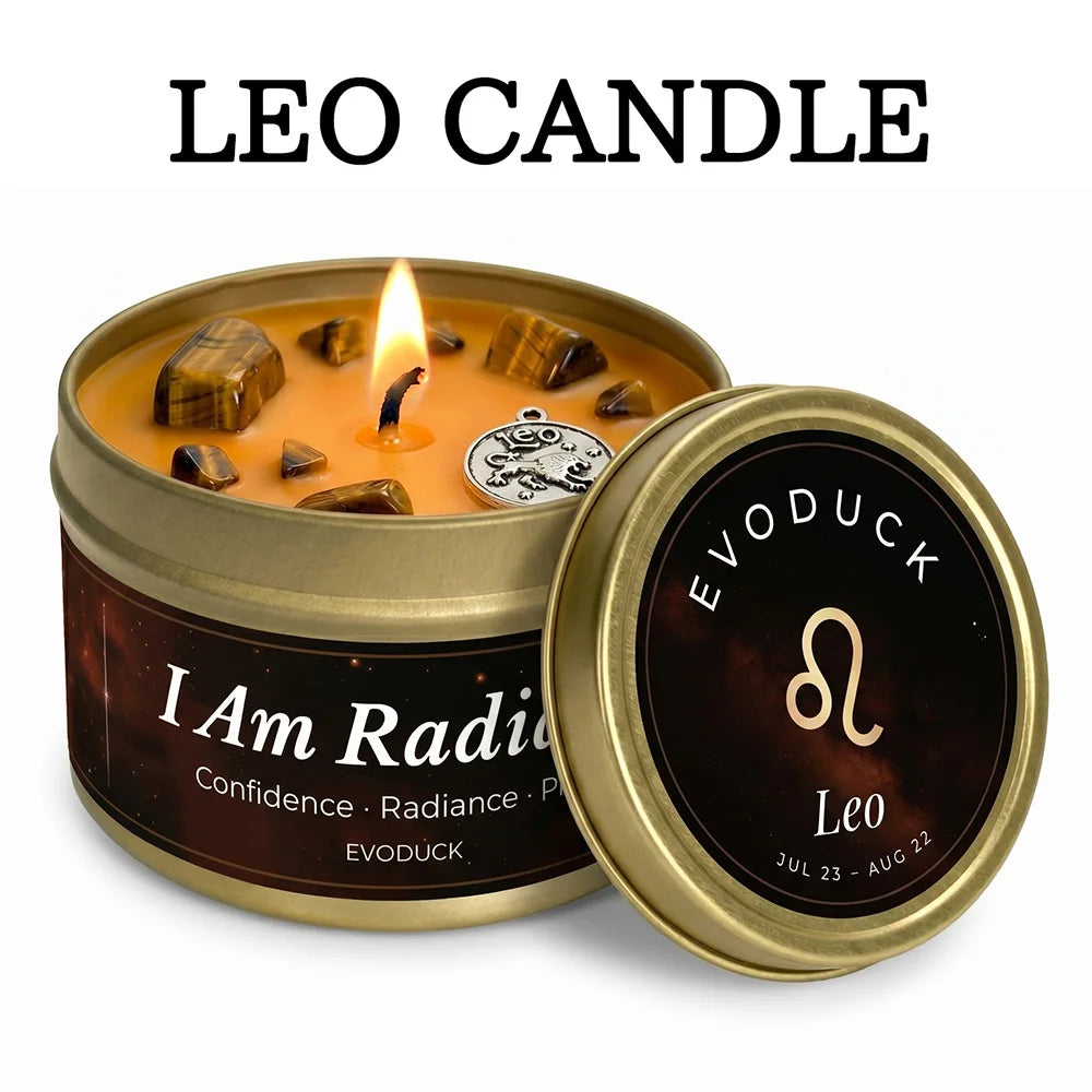 Scorpio Zodiac Scented Candle, Sandalwood Myrrh, Astrology Aromatherapy Candle in Tin, Home Fragrance Decor Birthday Gift, 3oz