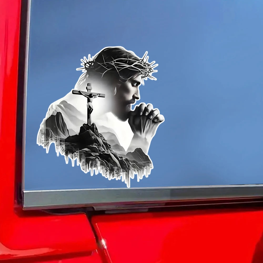 12x13cm Jesus Faith Vinyl Decal - Suitable for Cars, Laptops, Windows and More - Durable Self-Adhesive Sticker for Indoor Use