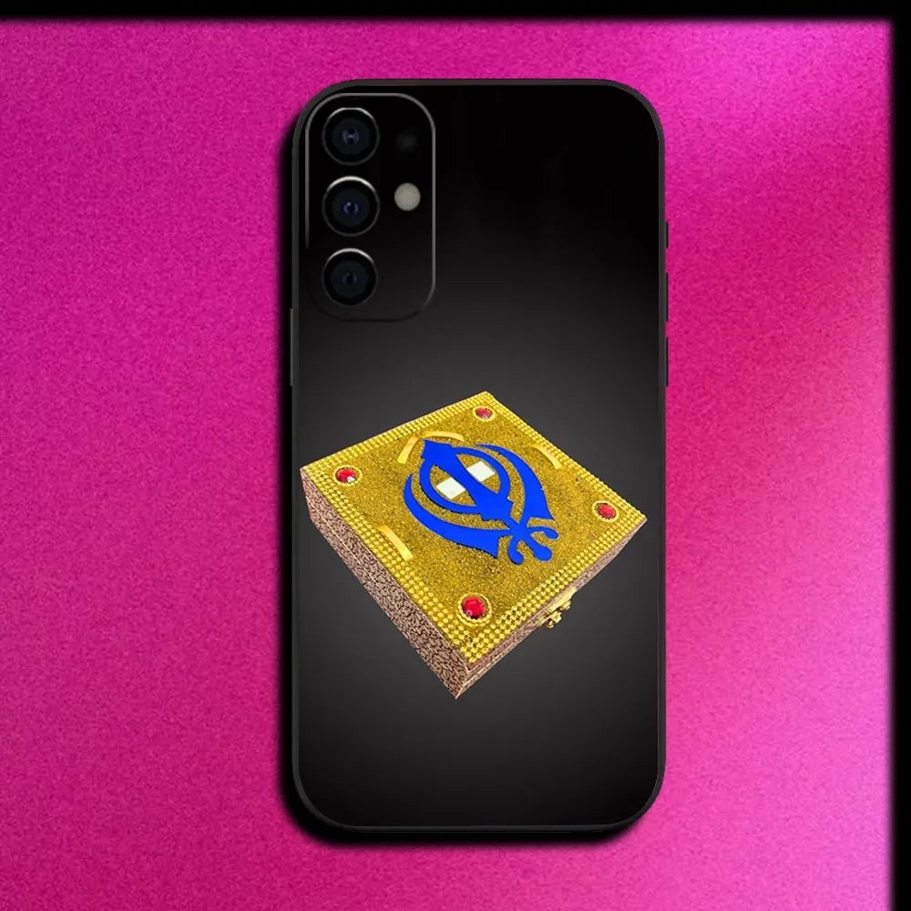 Sikh Khanda Sikhism Sover Phone Case For Samsung S25,S24,S21,S22,S23,S30,Ultra,S20,Plus,Fe,Lite,Note,10,9,5G Black Cover