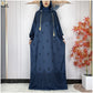2025 Women Long Sleeves Dress Cotton Ramadan Abaya with Two Hats Muslim Women's Kaftan Dress Dubai Turkey Islam Prayer Clothing