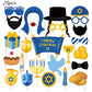 Jewish Hanukkah Birthday Party Decoration Cake Topper Balloon Candle Chanukah Party Supplies Tableware Banner Backdrop