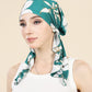 Muslim Fashion Print Hijab Turban Hats Long Tail Head Wraps Elastic Hijab Hats Breathable Chemo Cap For Women Girls