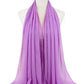 New Fashion Women Solid Chiffon Headscarf Ready To Wear Instant Hijab Scarf Muslim Shawl Islamic Hijabs Arab Wrap Head Scarves