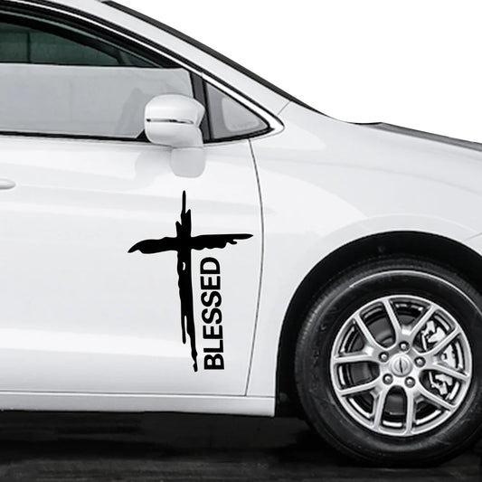 Car Sticker Creative Jesus Blessed Graphics Decor Decal Auto Tuning Accessories for Van RV Motorhome Caravan Cargo Minibus MPV