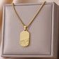 Gold Color Lucky Pendant Necklace For Women Stainless Steel Jewelry Aesthetic Accessorie Charm Choker Cross Goddess Necklaces