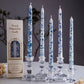 2pcs/set Scented Candles Chinese Hand-painted Blue And White Porcelain Long Candle Soy Wax Candles Party Wedding Home Decor