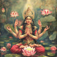 Indian Hindu Gods Lord Shiva Yoga Divine Goddess Saraswati Meditation Rt Poster Canvas Painting And Prints Picture Home Decor