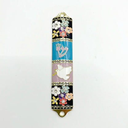 Hand Painted Mezuzah Case Pomegranate Tree Design Jewish Mezuzah Cover with Scroll Home Blessing Present Gift for Festival