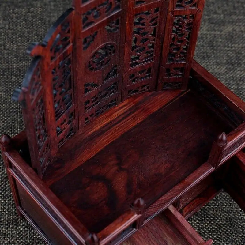 Fine Rosewood Hand Carved Miniature Display Table Buddha Altar Butsudan Shrine Praying