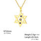 EUEAVAN Israel Palestine Map Necklaces for Women Men Stainless Steel Hebrew Star of David Pendant Jewish Jewelry Gifts Wholesale