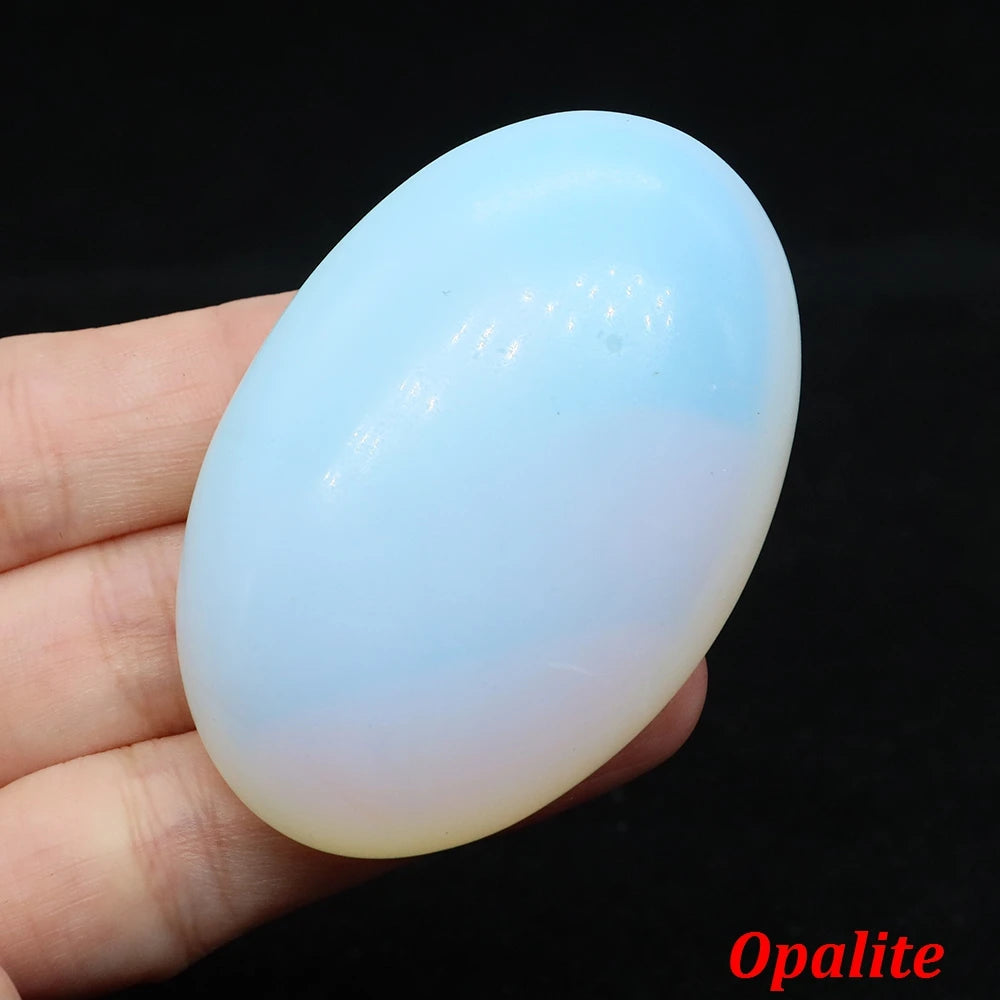 Natural Crystal Amethyst Palm Stone Reiki Healing Oval Pocket Palm Worry Stone Yoga Meditation Spiritual Healing Gem Home Decor