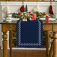 Hexagram Hanukkah Linen Table Runner Party Decor Star of David Jewish Chanukah Holiday Kitchen Table Runner Hanukkah Decorations
