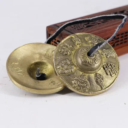 Handmade Tibetan Singing Bowl Set for Meditation Brass Chime Bells Yoga Mindfulness Healing Sound Therapy Zen Gongfu Chai Tea