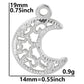 100% Stainless Steel Moon Pendants For Jewelry Making Supplies Various Luna Animal Wings Sun Star Eye Charms In Bulk Accessories