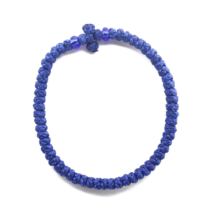 Greek Orthodox Handchain Handmade Prayer Rope Bracelet Christian Bangle Elegant Religious Jewelry for Women Mens