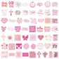 10/55/110PCS Pink Bible Christian Stickers Cartoon Jesus Loves You Decal For Laptop Phone Guitar Cup Waterproof Sticker Kid Toys
