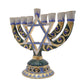 Blue Candlesticks for Hanukkah Menorah Candle Holder Candelabrum Candle Stand for Christmas Party Wedding Home Decor 9 Branch