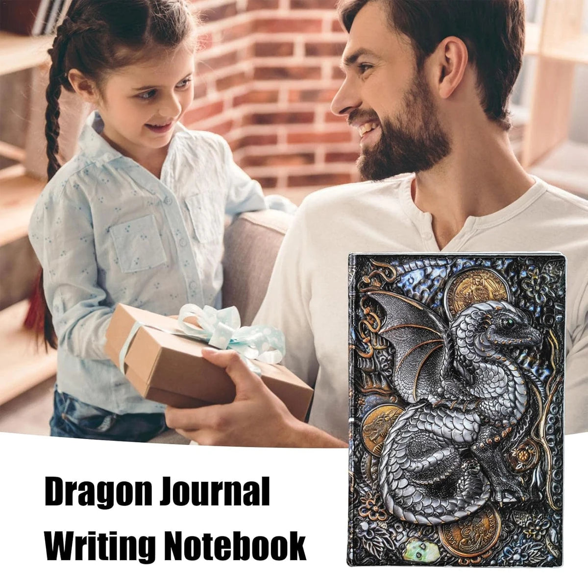 Vintage Dragon Relief Notebook A5/100 Sheets, Suitable For Planning, Scheduling, Journaling, Meeting Notes, Inspiration, Creativ