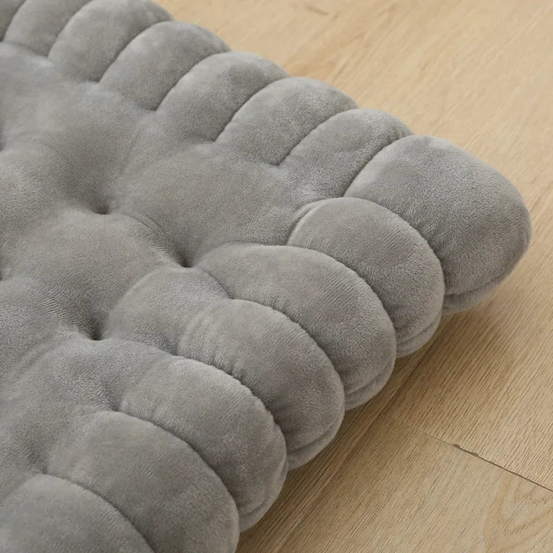 Thickened Cushion with Cushion and Biscuit Long Sitting Cushion Tatami Mat Practical Floor Mat for Homestays Rectangular Cushion