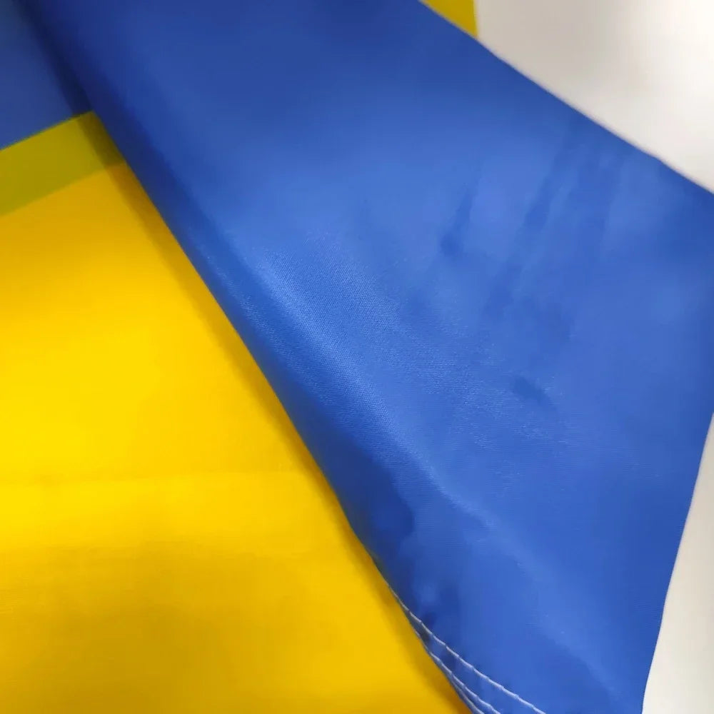 Israel Ukraine Flag 90x150cm Premium Polyester - Jewish Solidarity Flag Outdoor/Indoor National Pride Decor Wall Hanging