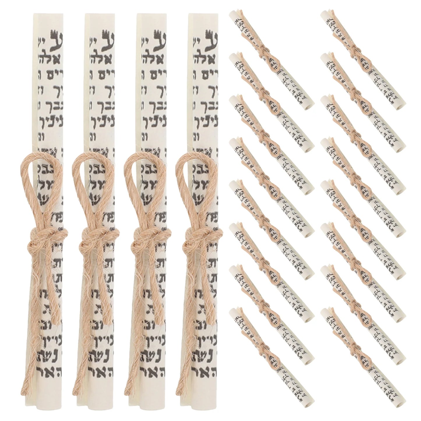 20pcs Hebrew Mezuzahs Scroll Blessing Paper Printed Mitzvah Kosher Scrolls For Hebrew Case Home Decor Holiday Decorations