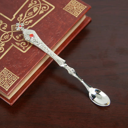 HTISOK Church Product Religion Accessory Gold Plated Orthodox Holy Water Spoon Religious Rituals for Church Decoration