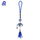 Lucky Eye Alloy Turkish Evil Eye Wall Hanging Glass Bead Rope Chain Tassel Keychain for Women Men llavero porte clé מחזיק מפתחות