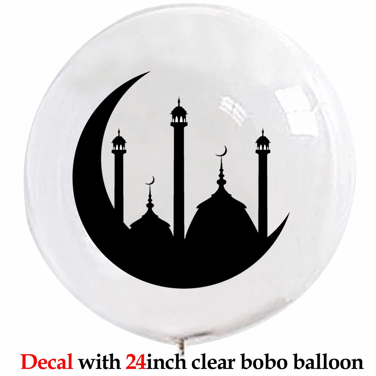 Custom Umrah Mubarak Balloon Helium Eid Balloons Sticker Muslim Islamic Festival Party DIY Decor Ramadan Kareem Decorations