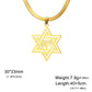 Jeshayuan Hebrew Chai Jewish Menorah Hanukkah Necklace for Women Star of David Stainless Steel Necklaces Amulet Jewelry Gift