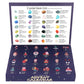 Christmas Advent Calendar Multi-Purpose 24 Grid Ore Crystal Gemstone Box Natural Healing Stone Calendar Christmas Countdown Gift
