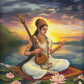 Indian Hindu Gods Lord Shiva Yoga Divine Goddess Saraswati Meditation Rt Poster Canvas Painting Wall Prints Picture Home Decor