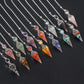 Natural Stone Spirit Pendulum Pendant Latticed Chain Energy Luck Mysterious Reiki Resin For Jewelry Making Accessories Necklaces