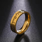 LIKGREAT Stainless Steel Shema Israel Ring Judaica Hebrew Letter Ethnic Israeli Blessing Ring for Women Amulet Jewish Jewelry