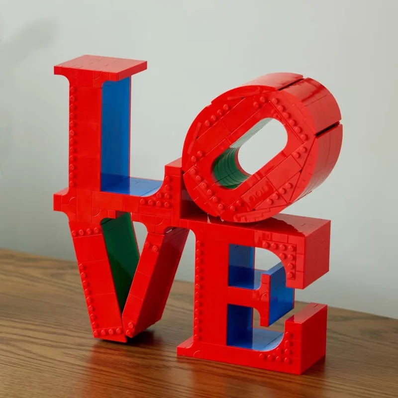 New 791pcs MOC 3D Love Building Blocks Model Building Blocks Romantic Creative Arts And Craft Toys Adult Birthday Christmas Gift