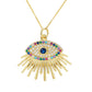 Juya Handmade Copper Adjustable Chains Micro Pave Zircon Enamel Greek Evil Eye Of Fatima Hamsa Hand Bracelets For Women Men