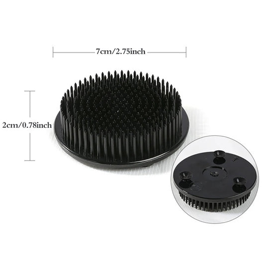 Round Ikebana Kenzan Flower Frog Suction Cup Plastic Arranging Tool Art Fixed Rubber Base Holder Floral Decor Pot Vase
