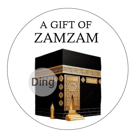 Personalised ZamZam Water Bottle Stickers Hajj Umrah Mubarak Eid Label Box Bag Seal Muslim Ramadan Kareem Celebration