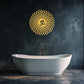 20" Radiant "Aum" Golden Metal Wall Sculpture | Sacred Mandala for Zen/Spiritual Spaces | Halloween & Christmas Gift