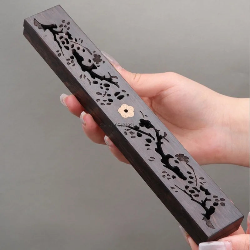 Natural Wooden Lying Incense Box Aromatherapy Stove Home Indoor Tea / Room Decoration Meditation PurificationLasting Fragrance