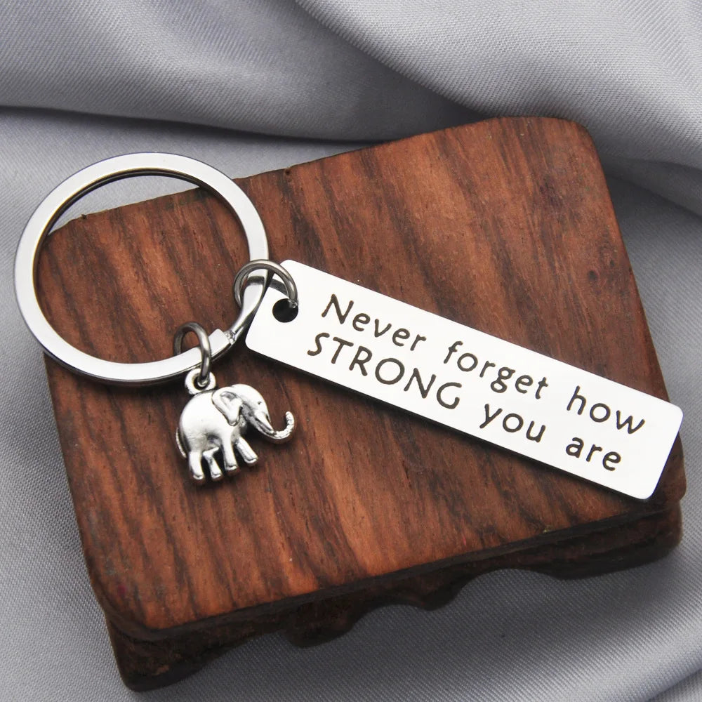 Inspirational Keychain Gift for Son Daughter Sister Brother BFF Stainless Steel Charms Jewelry Birthday Christmas for Men Women
