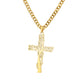 Stainless Steel Jesus Cross Necklace For Women Men Gold Color Caravaca Angels Crucifix Charm Choker Rapper Jewelry Hip Hop Gift